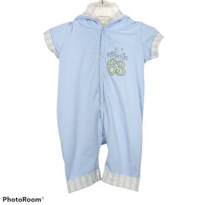 Light Blue Hush Hush Hooded Romper